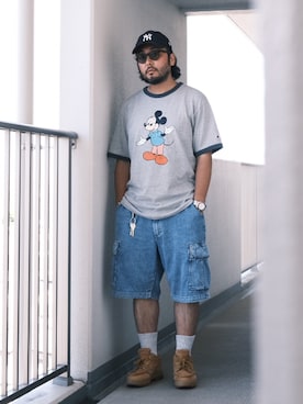 「orSlow（オアスロウ）のアイテム（パンツ）」を使った、TAKASHI ITOさん（メンズ・169cm）の夏コーディネート
