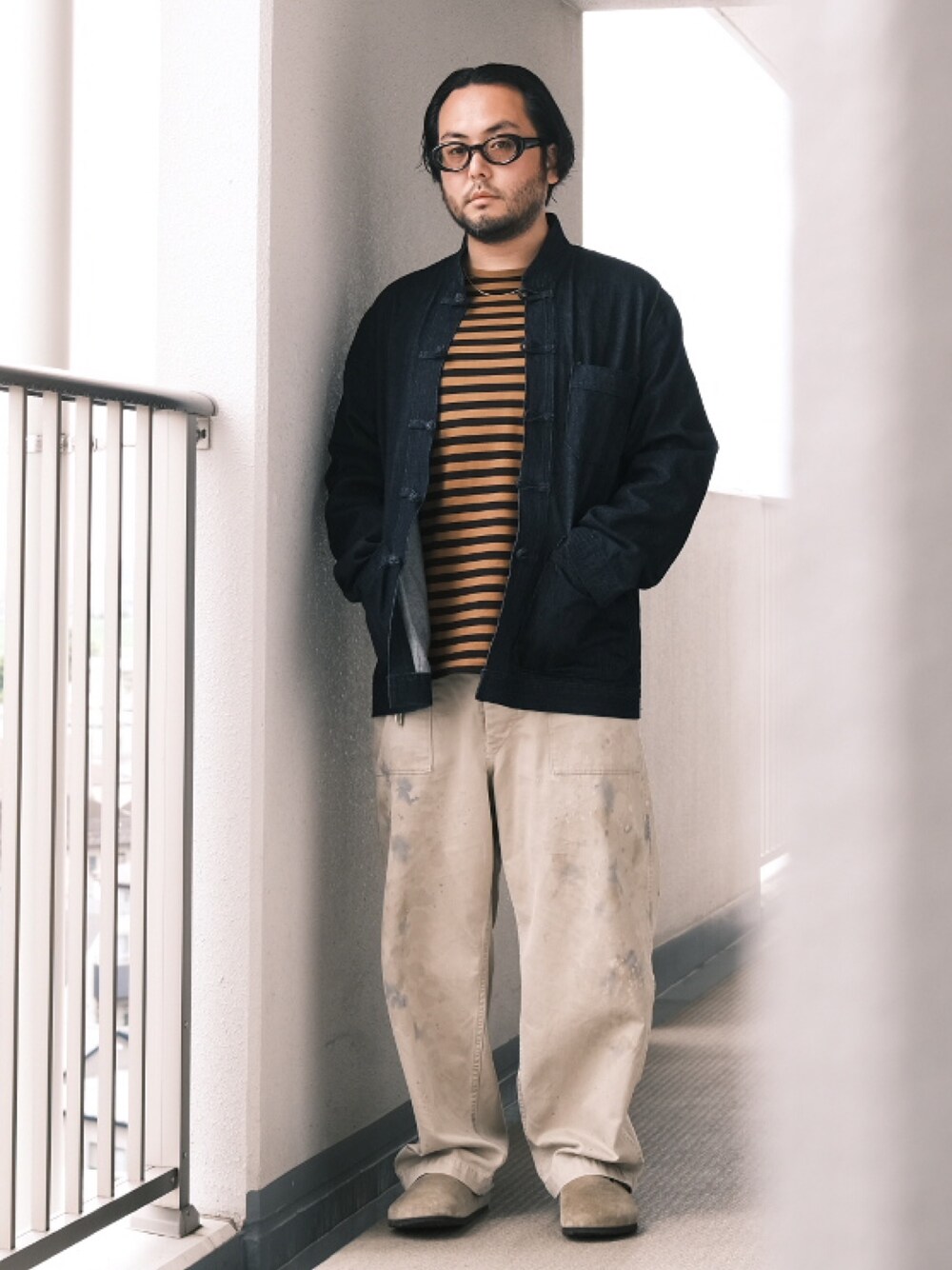 A.P.C.のデニムジャケットを使った人気ファッションコーディネート