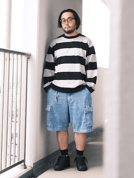 「orSlow（オアスロウ）のアイテム（パンツ）」を使った、TAKASHI ITOさん（メンズ・169cm）の夏コーディネート