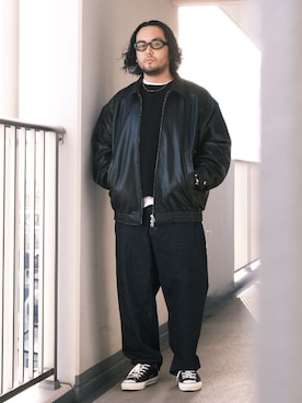 「AURALEE（オーラリー）のアイテム（スウェット）」を使った、TAKASHI ITOさん（メンズ・169cm）の冬コーディネート
