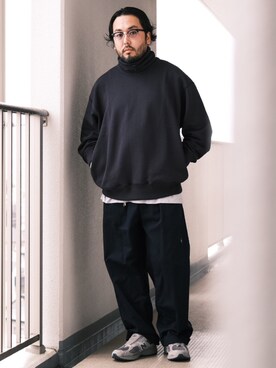 「LOOPWHEELER（ループウィラー）のアイテム（スウェット）」を使った、TAKASHI ITOさん（メンズ・169cm）の秋コーディネート
