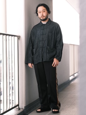 「POST O'ALLS（ポストオーバーオールズ）のアイテム（ジャケット/アウター）」を使った、TAKASHI ITOさん（メンズ・169cm）の秋コーディネート