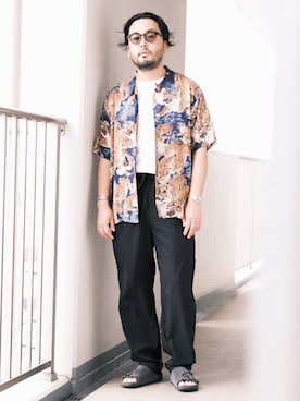 「TAILOR TOYO（テーラートウヨウ）のアイテム」を使った、TAKASHI ITOさん（メンズ・169cm）の夏コーディネート