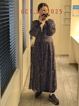 「アイテム（ワンピース/ドレス）」を使った、mokoさん（レディース・157cm・30代）の秋コーディネート