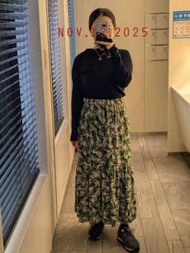 「EMMEL REFINES（エメルリファインズ）のアイテム」を使った、mokoさん（レディース・157cm）の冬コーディネート