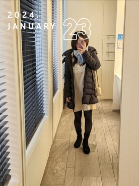 「TATRAS（タトラス）のアイテム」を使った、mokoさん（レディース・157cm）の冬コーディネート