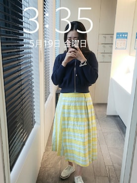 「REDYAZEL（レディアゼル）のアイテム（トップス）」を使った、mokoさん（レディース・157cm）の春コーディネート