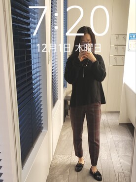 「Diego Bellini（ディエゴベリーニ）のアイテム」を使った、mokoさん（レディース・157cm）の冬コーディネート