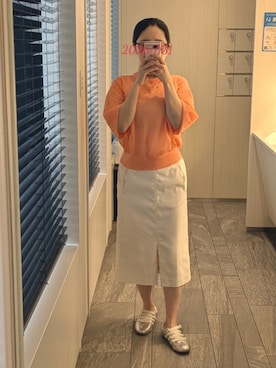 「EMMEL REFINES（エメルリファインズ）のアイテム」を使った、mokoさん（レディース・157cm）の夏コーディネート