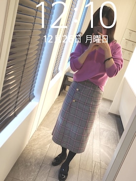 「Diego Bellini（ディエゴベリーニ）のアイテム」を使った、mokoさん（レディース・157cm）の冬コーディネート