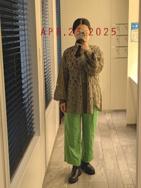 「SOREL（ソレル）のアイテム（シューズ）」を使った、mokoさん（レディース・157cm）の春コーディネート
