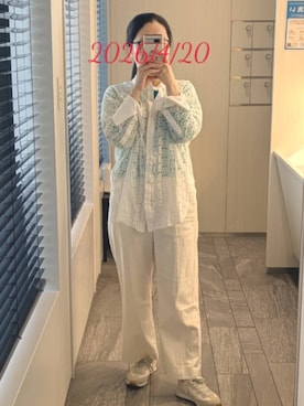 「green label relaxing（グリーンレーベルリラクシング）のアイテム」を使った、mokoさん（レディース・157cm）の夏コーディネート