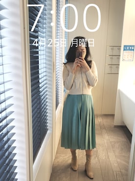 「スカーチョ」｜「アイテム（ブーツ）」を使った、mokoさん（レディース・157cm）の春コーディネート