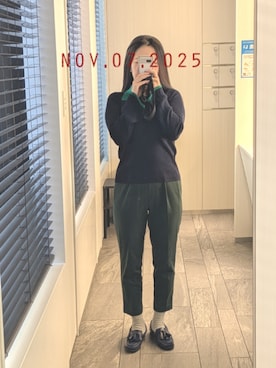 「EMMEL REFINES（エメルリファインズ）のアイテム」を使った、mokoさん（レディース・157cm）の冬コーディネート