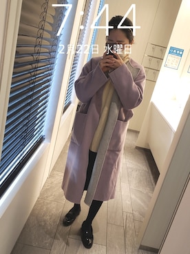 「Diego Bellini（ディエゴベリーニ）のアイテム」を使った、mokoさん（レディース・157cm）の冬コーディネート