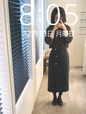 「Diego Bellini（ディエゴベリーニ）のアイテム」を使った、mokoさん（レディース・157cm）の冬コーディネート