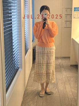 「アイテム（バレエシューズ）」を使った、mokoさん（レディース・157cm）の夏コーディネート