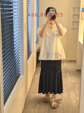 「&. NOSTALGIA（アンドドットノスタルジア）のアイテム」を使った、mokoさん（レディース・157cm）の夏コーディネート