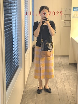 「アイテム（パンプス）」を使った、mokoさん（レディース・157cm）の夏コーディネート