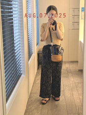 「EMMEL REFINES（エメルリファインズ）のアイテム」を使った、mokoさん（レディース・157cm）の夏コーディネート