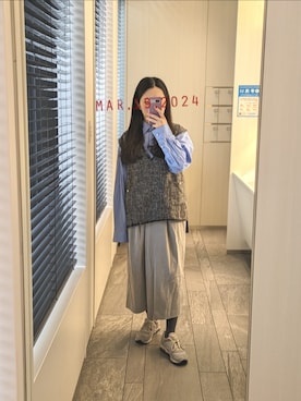 「ap retro（アプレトロ）のアイテム（ベスト）」を使った、mokoさん（レディース・157cm）の夏コーディネート