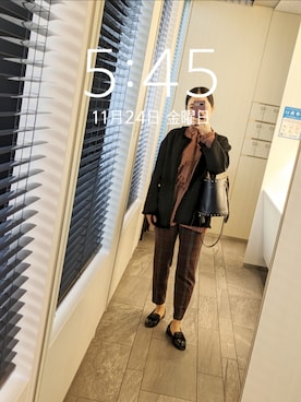 「Diego Bellini（ディエゴベリーニ）のアイテム」を使った、mokoさん（レディース・157cm）の秋コーディネート