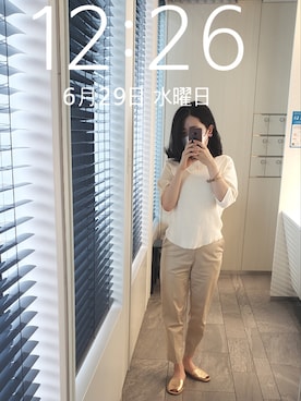 「natural couture（ナチュラルクチュール）のアイテム（イヤリング）」を使った、mokoさん（レディース・157cm）の夏コーディネート