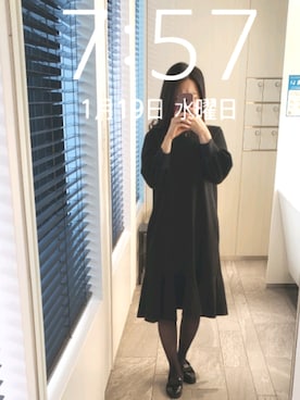 「Diego Bellini（ディエゴベリーニ）のアイテム」を使った、mokoさん（レディース・157cm）の冬コーディネート