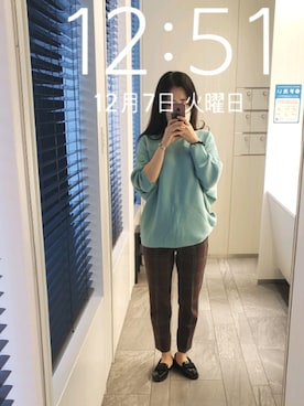 「Diego Bellini（ディエゴベリーニ）のアイテム」を使った、mokoさん（レディース・157cm）の冬コーディネート