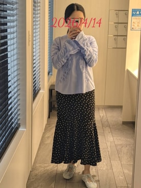 「EMMEL REFINES（エメルリファインズ）のアイテム（トップス）」を使った、mokoさん（レディース・157cm）の夏コーディネート
