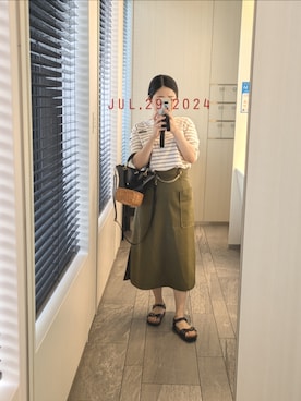 「EMMEL REFINES（エメルリファインズ）のアイテム」を使った、mokoさん（レディース・157cm）の秋コーディネート