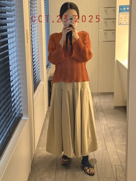「アイテム（スカート）」を使った、mokoさん（レディース・157cm・30代）の秋コーディネート