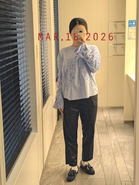 「EMMEL REFINES（エメルリファインズ）のアイテム」を使った、mokoさん（レディース・157cm）の夏コーディネート