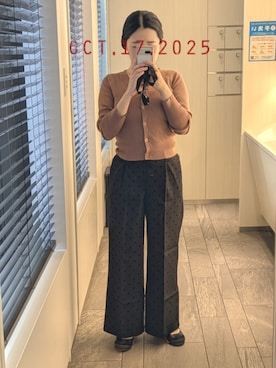 「アイテム（バレエシューズ）」を使った、mokoさん（レディース・157cm・30代）の秋コーディネート