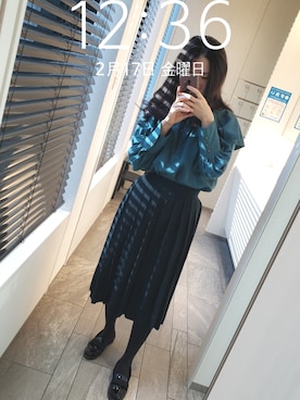 「Diego Bellini（ディエゴベリーニ）のアイテム」を使った、mokoさん（レディース・157cm）の冬コーディネート