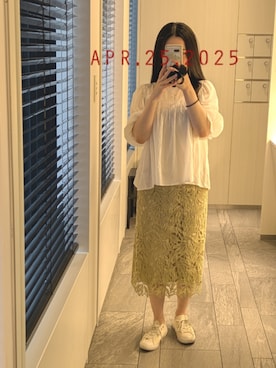 「EMMEL REFINES（エメルリファインズ）のアイテム」を使った、mokoさん（レディース・157cm）の春コーディネート
