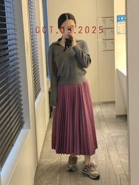 「アイテム（スニーカー）」を使った、mokoさん（レディース・157cm・30代）の秋コーディネート