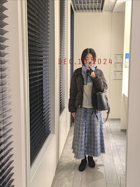 「EMMEL REFINES（エメルリファインズ）のアイテム」を使った、mokoさん（レディース・157cm）の冬コーディネート
