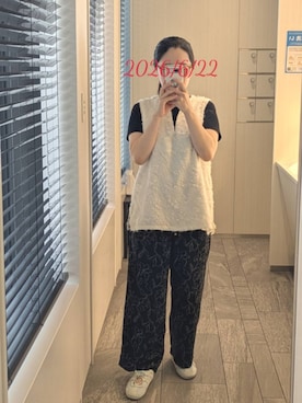 「Pierrot（ピエロ）のアイテム」を使った、mokoさん（レディース・157cm）の夏コーディネート