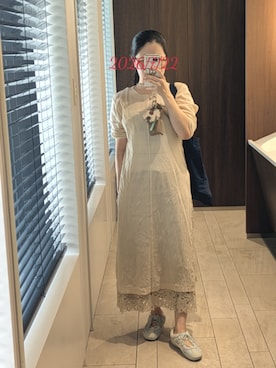「EMMEL REFINES（エメルリファインズ）のアイテム」を使った、mokoさん（レディース・157cm）の夏コーディネート