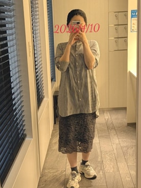 「LACOSTE（ラコステ）のアイテム」を使った、mokoさん（レディース・157cm）の夏コーディネート