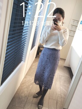 「PICHE ABAHOUSE（ピシェ アバハウス）のアイテム」を使った、mokoさん（レディース・157cm）の冬コーディネート