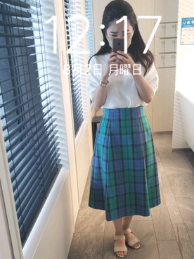 「anatelier（アナトリエ）のアイテム」を使った、mokoさん（レディース・157cm）の夏コーディネート