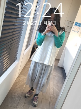 「laboratory work（ラボラトリーワーク）のアイテム」を使った、mokoさん（レディース・157cm）の冬コーディネート