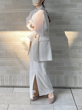 「いまどきジャケット写真」｜「アイテム（バレエシューズ）」を使った、ayumi  sato さん（レディース・156cm）の春コーディネート