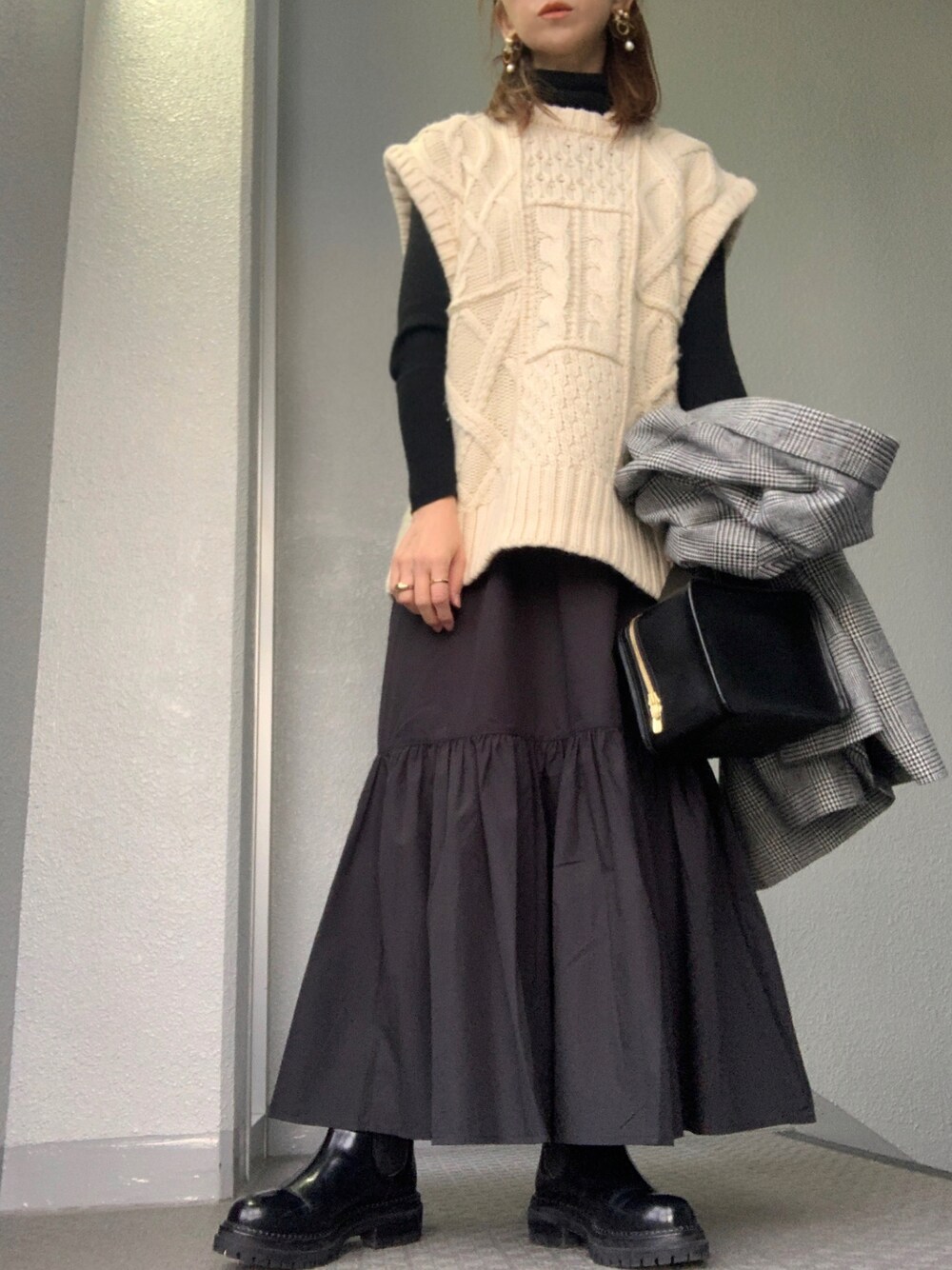⭐︎冷麺⭐︎todayful トゥデイフル　ケーブル　ニットベスト TODAYFUL（トゥデイフル）の「ケーブルニットベスト（ニット/セーター