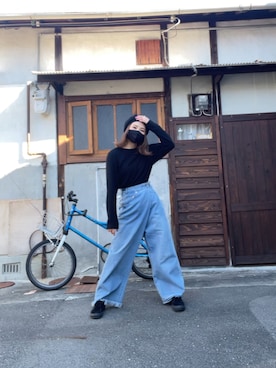 「アニエスベー」｜「アイテム（ハンチング/ベレー帽）」を使った、まいちんさん（レディース・150cm）の冬コーディネート