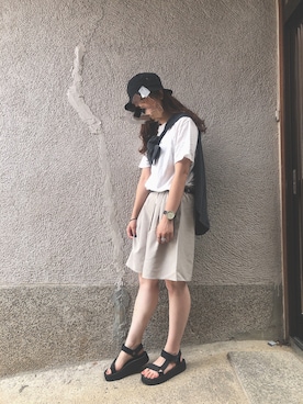 「UBIQ（ユービック）のアイテム」を使った、もぴこさん（レディース・160cm）の夏コーディネート