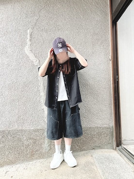 「WHIMSIC（ウィムジック）のアイテム」を使った、もぴこさん（レディース・160cm）の夏コーディネート