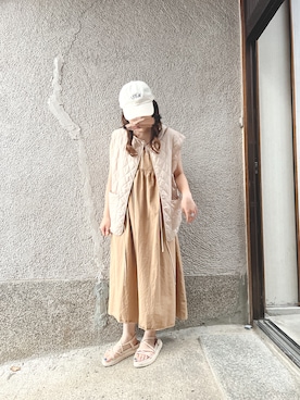 「melple（メイプル）のアイテム」を使った、もぴこさん（レディース・160cm）の夏コーディネート